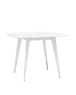 Стол обеденный Ричмонд 100*100 белый стеклянный