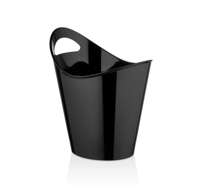 Ведро для шампанского  4 л. поликарбонат 260*200/160*130 мм. h=280 мм. с ручкой для 1-й бутылки, черное GP /1/6/