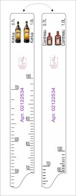 Линейка Cointreau (0.7л./1л.)/ Kahlua (0.7л./1л.) L=28 см. В=2 см. /1/