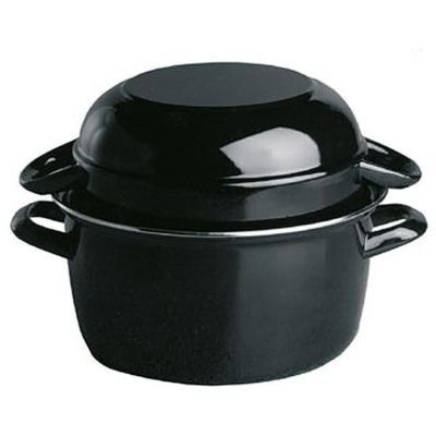 Кастрюля  5,0 л. нерж. d=25,5 см. h=21,5 см. для мидий черная APS /1/4/