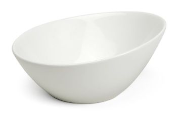 Салатник асимметрия 17х16 см, костяной фарфор