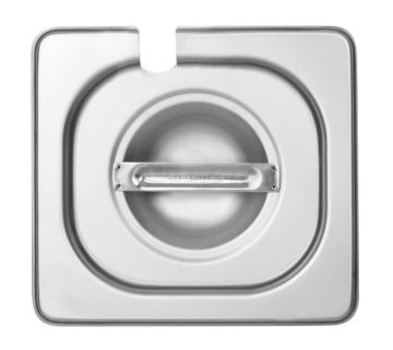 Крышка с выемкой под ложку 1/6, нержавеющая сталь 2.0