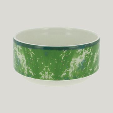 Салатник RAK Porcelain Peppery круглый штабелируемый 480 мл, d 12 см, h 6 см, зеленый цв
