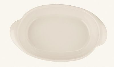 Блюдо для запекания и подачи 360*215 мм. 1900 мл. овальное с ушками Белый, форма Оптива Bonna /1/24/102/