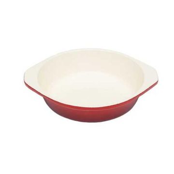 Сковорода для подачи 17 см 750 мл круглая эмаль чугун 2 ручки P.L. Proff Cuisine