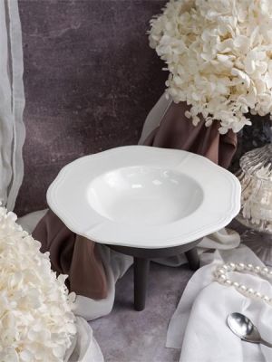 Тарелка глубокая / для пасты 280 мл, d 24,5 см h 4,3 см, фарфор, Grazia