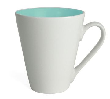 Кружка Attila 200 мл белая/бирюзовая, керамика