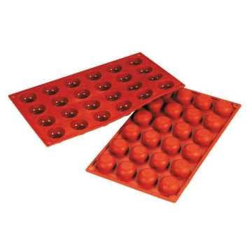 Форма кондитерская "Помпоннет" 24 ячейки d 34 мм, h 16 мм силикон (30*17,5 см) P.L.