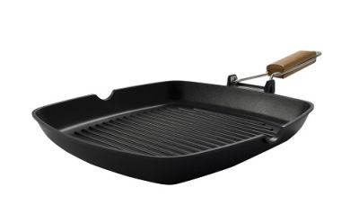 Сковорода-гриль 34*24 см. h=4 см. 1,85 л. алюм. рифлен. с дерев. ручкой  Abert /1/6/