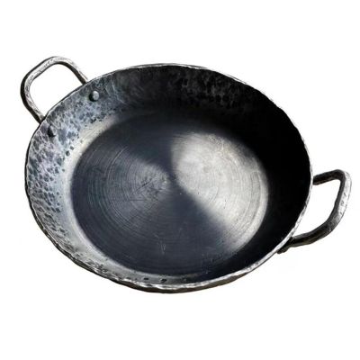 Сковорода для подачи 26 см h4,4 см круглая 2 ручки "Vintage Blued" углерод. сталь ИНДУКЦИЯ P.L.