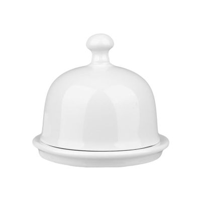 Масленка икорница d 8,8 см h8 см 30 мл с крышкой белая фарфор NEW P.L. Proff Cuisine [1]
