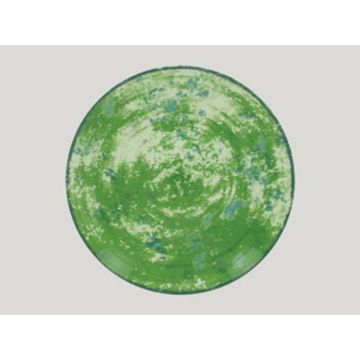 Тарелка RAK Porcelain Peppery круглая плоская 31 см, зеленый цвет