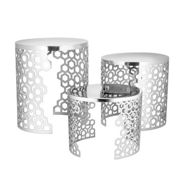 Подставка фуршетная стойка d 21,7 см h25,5 см круглая Honeycombs нерж. P.L. Hotelware