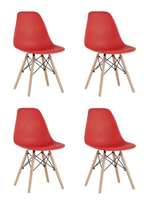 Стул Eames Style DSW красный x4