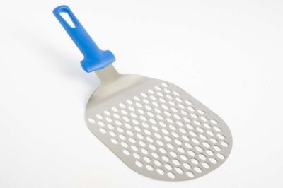 Лопатка для пиццы овальная перфорир. 17,5*21 см. нерж.  ручка пластик Gimetal /1/4/ Лопатка для пиццы овальная перфорир. 17,5*21 см. нерж.  ручка пластик Gimetal /1/4/