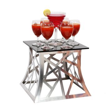 Подставка фуршетная стойка 24*24*19,5 см. квадрат Tower Cutouts нерж. P.L. Proff Cuisine