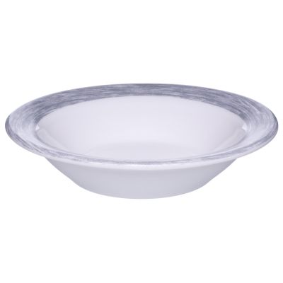 Блюдце d=120 мм. 110 мл. для десерта глубокое серый край Браш /1/6/36/