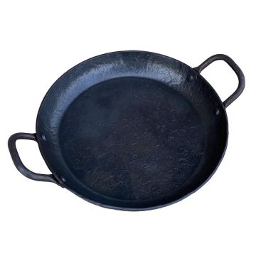 Сковорода для подачи 24 см h3,1 см круглая 2 ручки "Vintage Blued" углерод. сталь ИНДУКЦИЯ P.L.