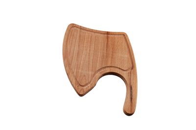 Доска для подачи 300*230*20 мм. "топор" с желобком и ручкой, бук /1/ АКЦИЯ