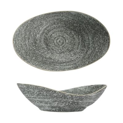 Салатник  400 мл 22,5*13 см h4,7 см глазурь Side Up Glossy Stone Untouched Taiga P.L. [1]
