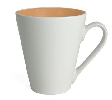 Кружка Attila 200 мл белая/оранжевая, керамика