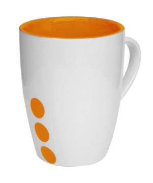Кружка Prick 300 мл оранжевая, керамика