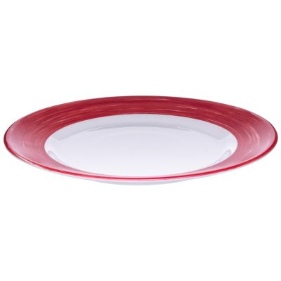 Тарелка d=254 мм. вишневый край Браш (P3947) /1/6/24/ АКЦИЯ