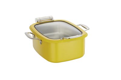 Чафиндиш (мармит) индукционный  4 л. 36,3*40,8 см. h=16,5 см. квадратный, со стекл. крышкой, желтый (нагрев. элементы - 80902, 80901, 80904, подставка 80898)MGprof /1/ ВДОХНОВЕНИЕ