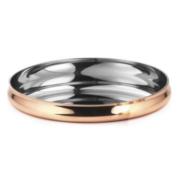 Блюдо круглое d 33 h3 см (поднос) для подачи Copper нерж. медь P.L. Proff Cuisine