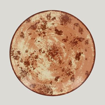 Тарелка RAK Porcelain Peppery круглая плоская 21 см, красный цвет