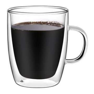 Кружка 400 мл Classic прозрачная набор 2 шт. d 9,5 см h12 см термостекло P.L. [1]