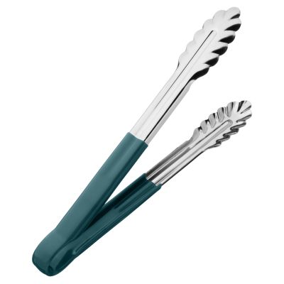 Щипцы универсальные 30 см. нерж. зеленая ручка MGsteel /1/120/