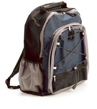 Рюкзак черный/синий, полиэстер