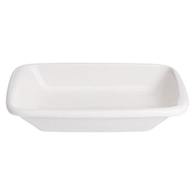 Соусник 100 мл. 140*85 мм. h=30 мм. касалетка Белый, форма Мув Bonna /1/12/264/