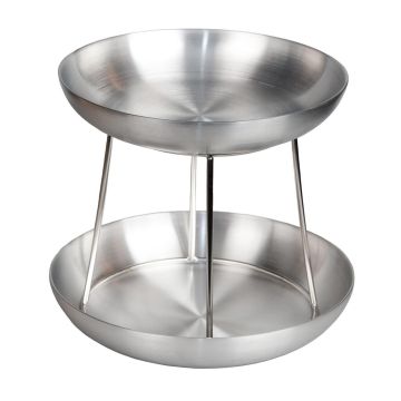 Этажерка 2 яруса d 24/22 см h21,3 для подачи морепродуктов нерж/алюм. P.L. Proff Cuisine