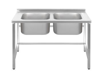 ВАННА моечная Luxstahl ВМ2 12/6/8.5 (стл.430-0.8) без фартука