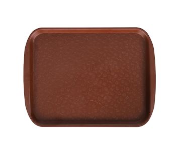 Поднос столовый 415х305 мм с ручками коричневый