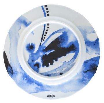 Тарелка Juno D 27.5 см синяя, шпатовый фарфор