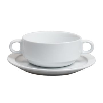 Бульонная пара 320 мл d 11 см h5,5 см белая Glory Stackable P.L. Proff Cuisine [6]