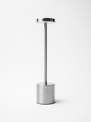 Лампа настольная d=8 см. h=34 см. 3 цвета, сенсорная регулировка яркости, алюм., серебристая LED METAL MGline /1/20/ АКЦИЯ