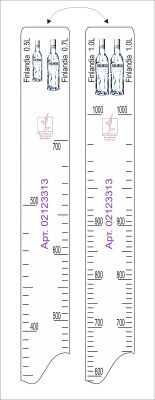 Линейка Finlandia (0.5 л./0.7 л./1 л.) L=28 см. В=2 см. /1/