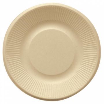 Тарелка Bionic 21*1,8 см, натуральный цвет, 5 0шт, сахарный тростник, Garcia de Pou