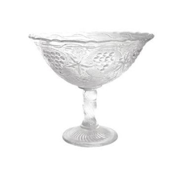 Ваза для фруктов 19,5 см, h 17 см, "Пикник" стекло, Россия