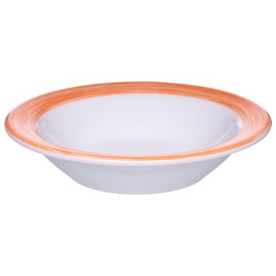 Блюдце d=120 мм. 110 мл. для десерта глубокое оранж. край  Браш /1/6/