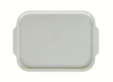 Поднос столовый 450х355 мм с ручками жемчужно-белый