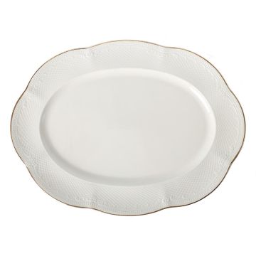Блюдо овальное 30*22,5 см h2,8 см Gold Aristocrat Noble [1]