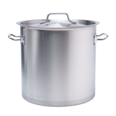 Котел 21 л. нерж. d=30 см. h=30 см. тройное дно с крышк. (индукция) MGsteel /1/