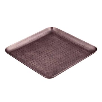 Блюдо квадратное 13*13 см (поднос) "Antique" нерж. под медь P.L. Proff Cuisine