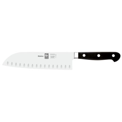 Нож японский Santoku 180/300 мм. с бороздками, кованый MAITRE Icel /1/