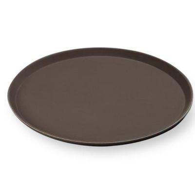 Поднос прорезиненный d=40 см. коричневый MGprof /1/12/ АКЦИЯ